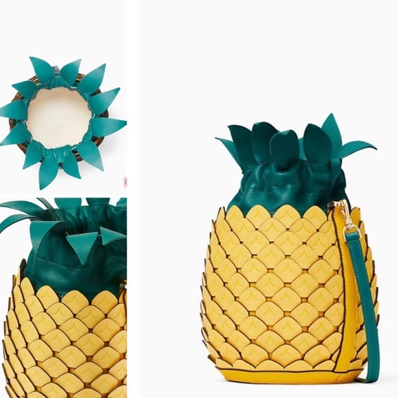 NWT Kate Spade New York Pineapple Pina Colada Bucket Crossbody Novelty Bag - Picture 3 of 15